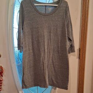 Gray 3/4 Sleeve Mini Dress